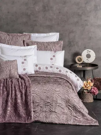 Set dhome gjumi dopio L'essentiel, Theresa, ngjyrë pluhur