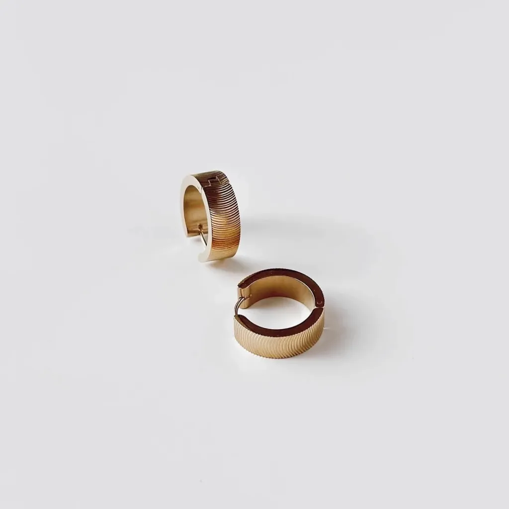 Vathë çeliku, ngjyrë ari, Jumeon, Knurl, 2.5cm - 1