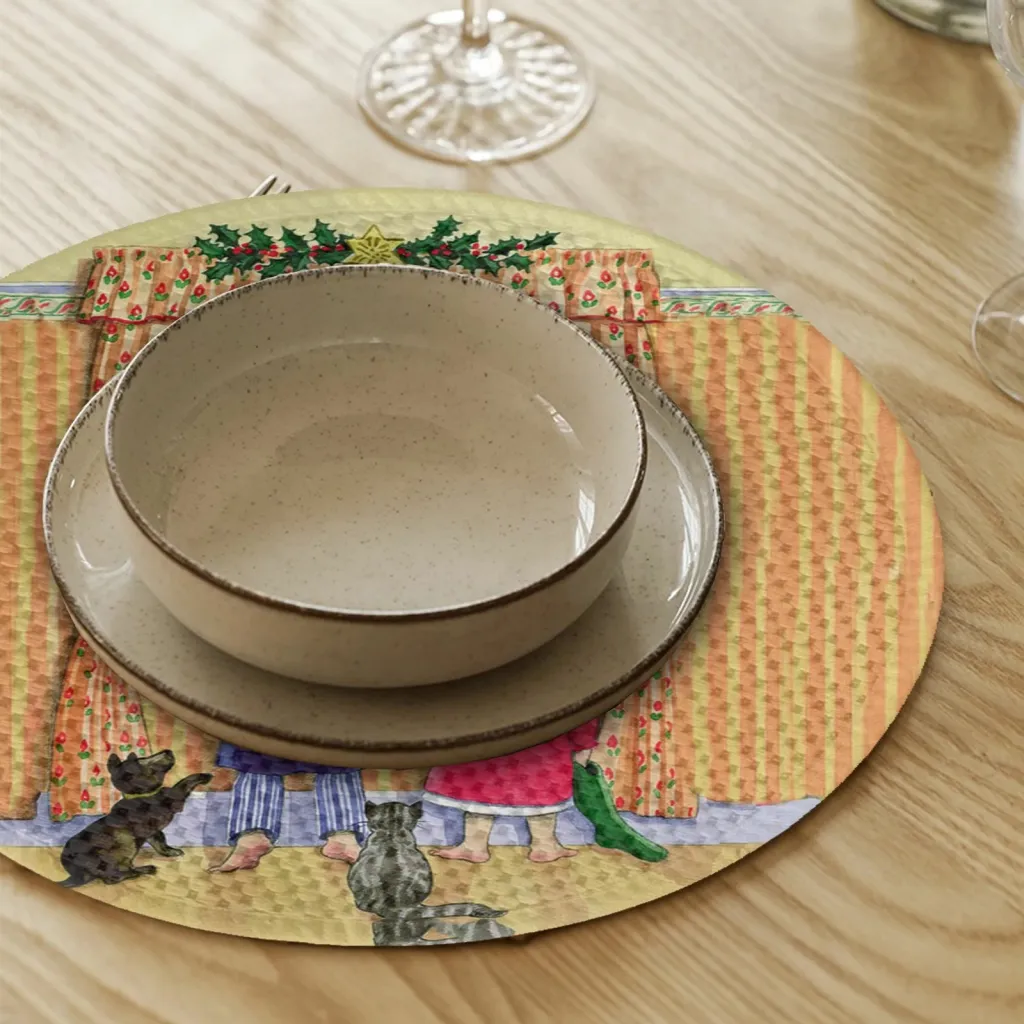 Set 4 copë mbulesa tavoline Hermia Concept, shumëngjyrëshe, 37cm - 2