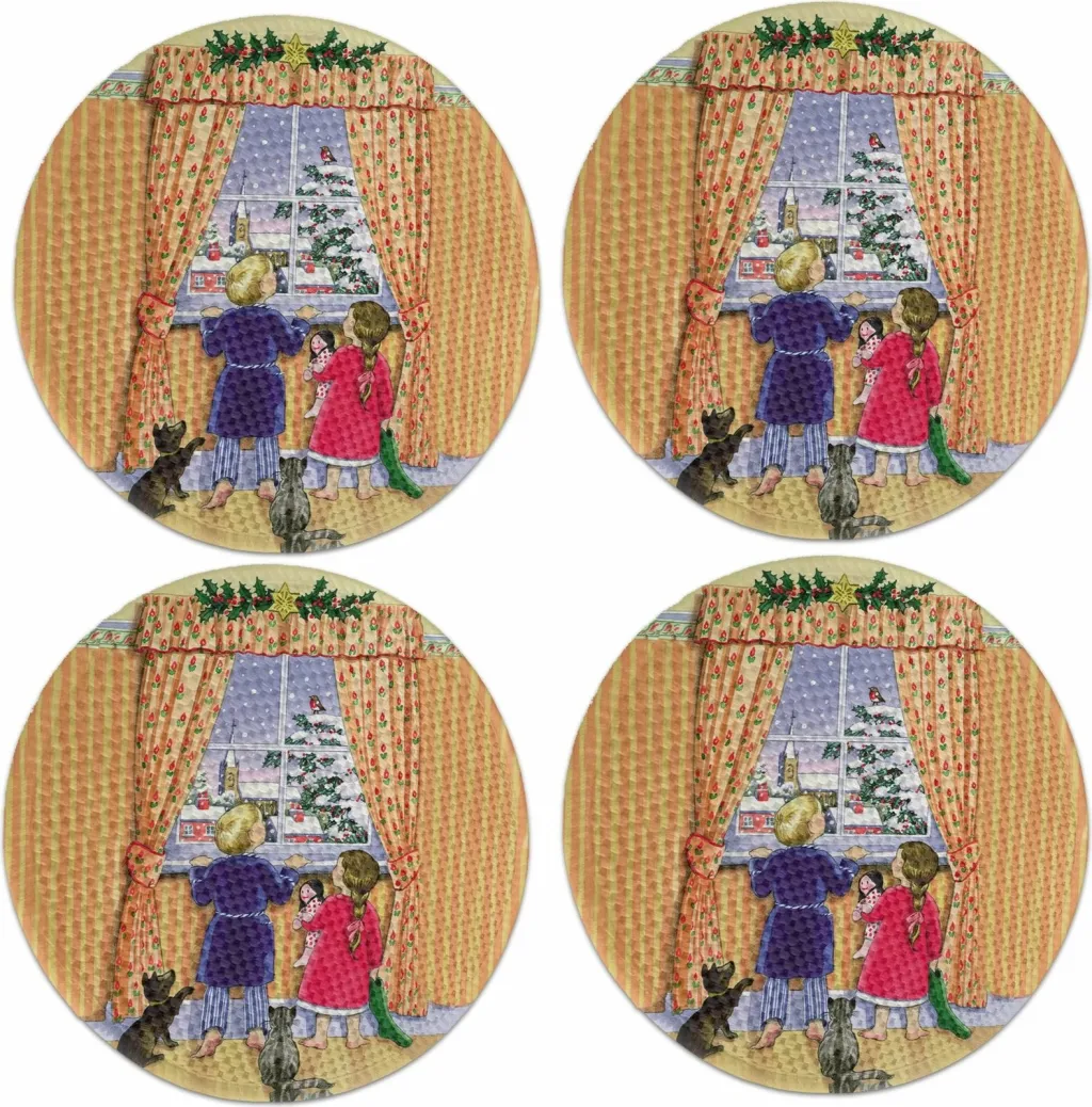 Set 4 copë mbulesa tavoline Hermia Concept, shumëngjyrëshe, 37cm - 4