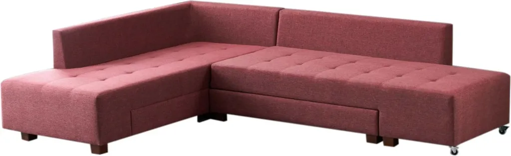 Kënd-sofë krevati, ngjyrë e kuqe e thellë (claret red), Atelier del Sofa, kënd majtas - 4