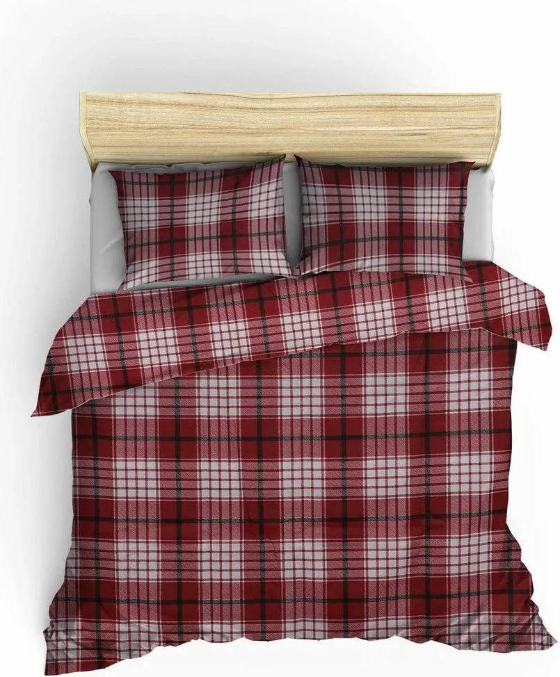 Set mbulesë për jorgan Super King, ekose, e kuqe dhe e bardhë, L'essentiel - 2