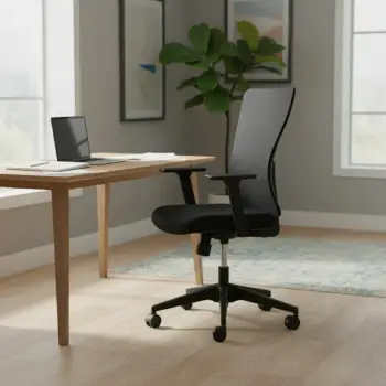 Karrige zyre ergonomike, ngjyrë e zezë, Skye Decor, 108 cm