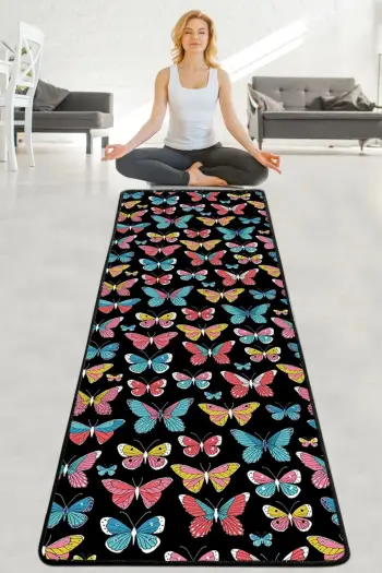 Qilim yoga Vital And Vivid, Fjaril, shumëngjyrësh, 60x200cm