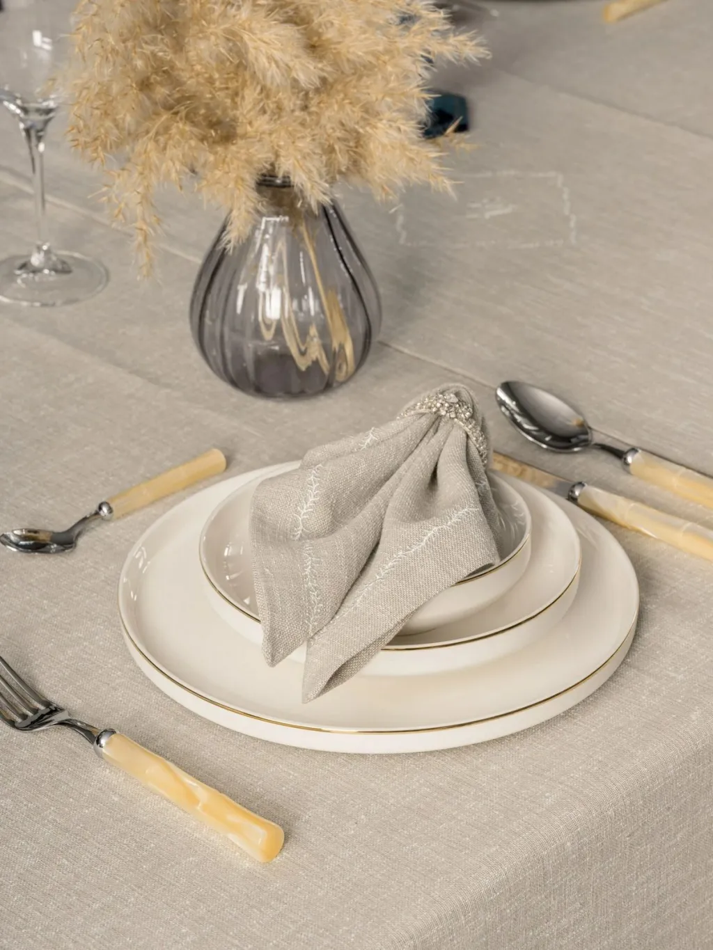 Set mbulesash tavoline (8 copë), L'essentiel, Pera - ngjyrë dheu - 4