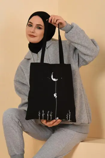 Çantë tote Pauldavis, ngjyrë e zezë, Zoozie Bags, 35x40cm