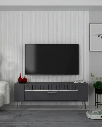 Komodë TV Skye Decor, Retrolp1, anthracite, silver