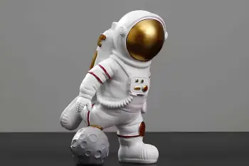 Objekt dekorativ astronaut, ngjyrë e bardhë dhe ari, Evila Originals, CY0374