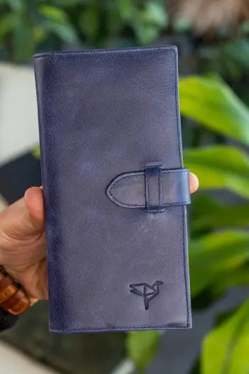 Portofol unisex Zoozie Bags, Albert, ngjyrë e kaltër e errët