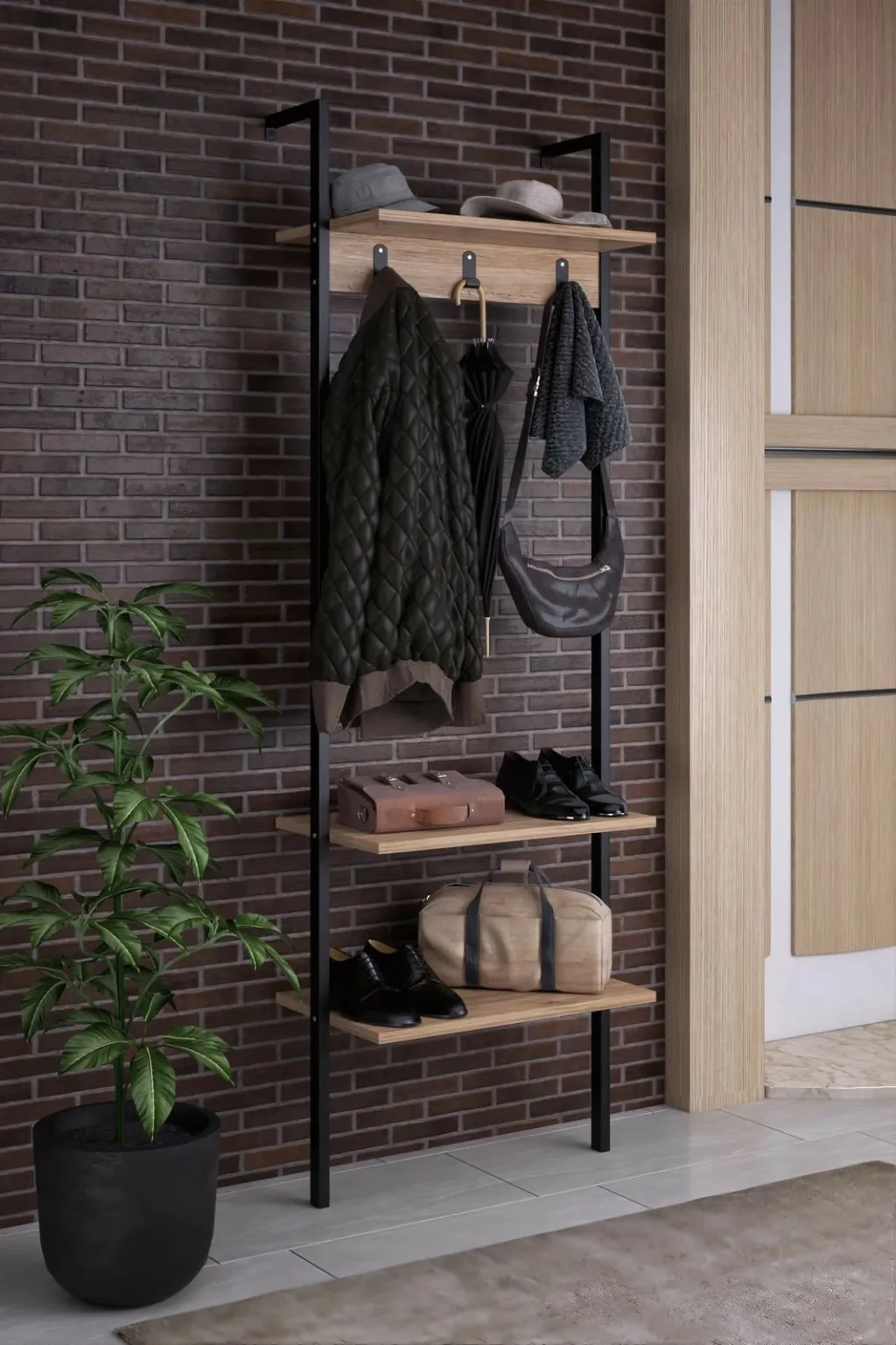Stendë korridori, ngjyrë e zezë, Skye Decor, Nina - 3