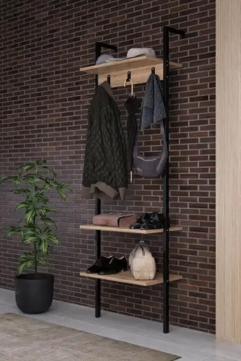 Stendë korridori, ngjyrë e zezë, Skye Decor, Nina
