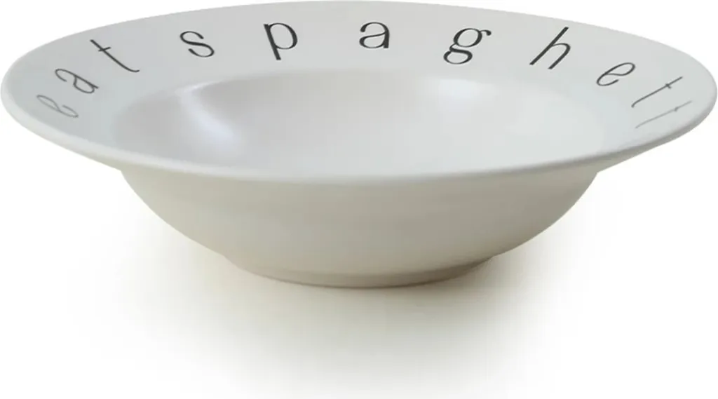 Pjatë Hermia Concept, 26cm, qeramike, e bardhë dhe e zezë - 2