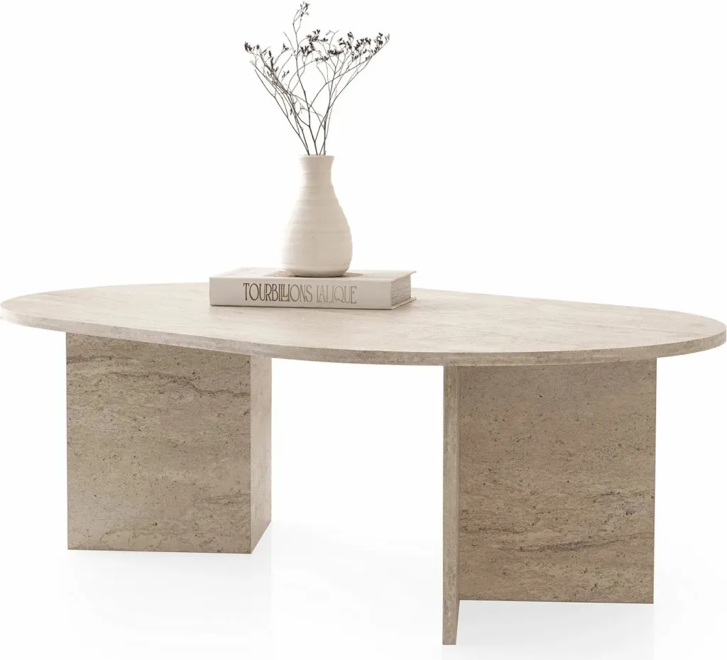 Tavolinë kafeje Skye Decor, ngjyrë travertine, Oscar - 9544 - 2