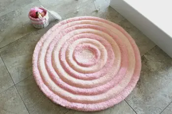 Tapet banje akrilik, i rrumbullakët, ngjyrë pluhur, Mijolnir