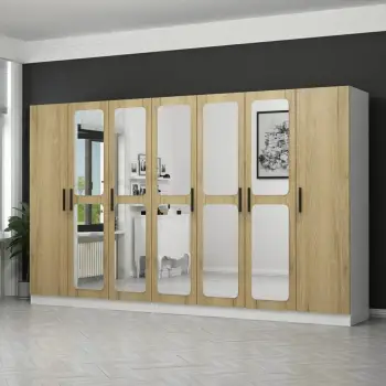 Dollap rrobash, ngjyrë arre, Skye Decor, 315x210x52 cm
