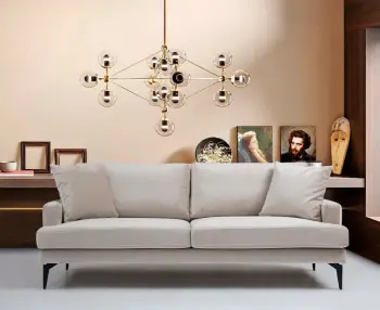 Divan treshe Papira, ngjyrë bezhë, Atelier del Sofa
