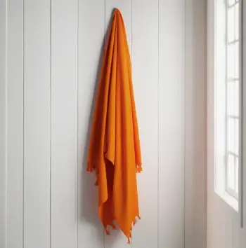 Peshqir plazhi Fouta, ngjyrë portokalli, Mijolnir Monaco, 95x180cm