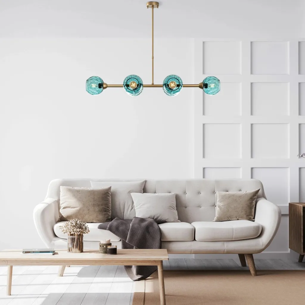 Llambë tavani Opviq Benek, blu dhe ari, 103x40x74cm - 1