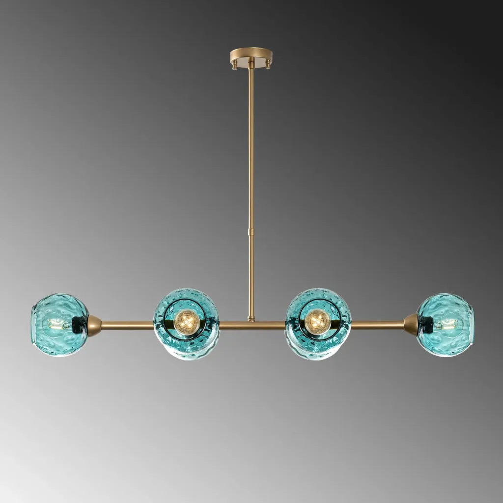 Llambë tavani Opviq Benek, blu dhe ari, 103x40x74cm - 6