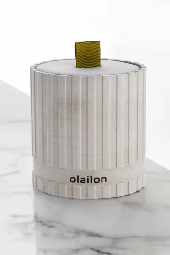 Qiri dekorativ Evila Originals, gri, jeshil, Sutun