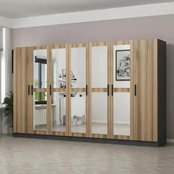 Dollap i madh për dhomë gjumi, ngjyrë dore, Skye Decor, 5125