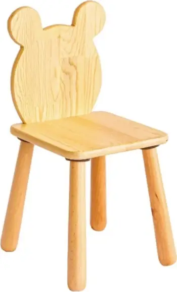 Karrige fëmijësh, dizajn arushi, ngjyrë lisi, Skye Decor