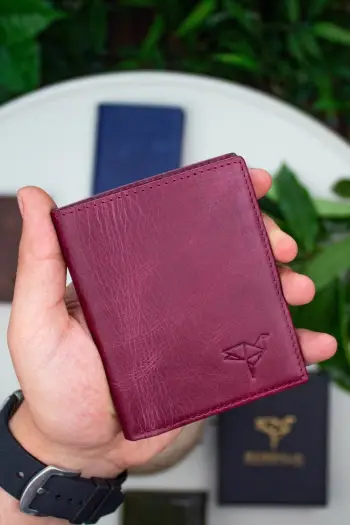 Mbajtës kartelash, ngjyrë e kuqe Claret, Zoozie Bags, Utah