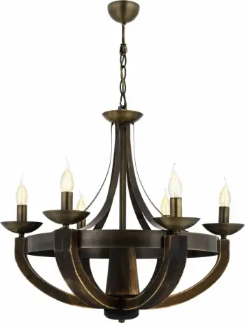 Llambadar druri Opviq, AV-1644-6E, vintage, 90x70cm