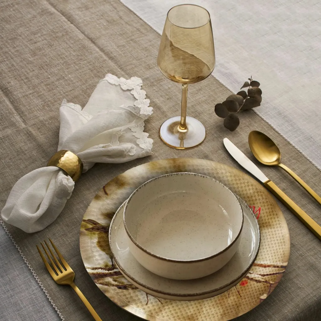 Set nënshtruesish tavoline Hermia Concept, shumëngjyrësh, 37cm, 4 copë - 3