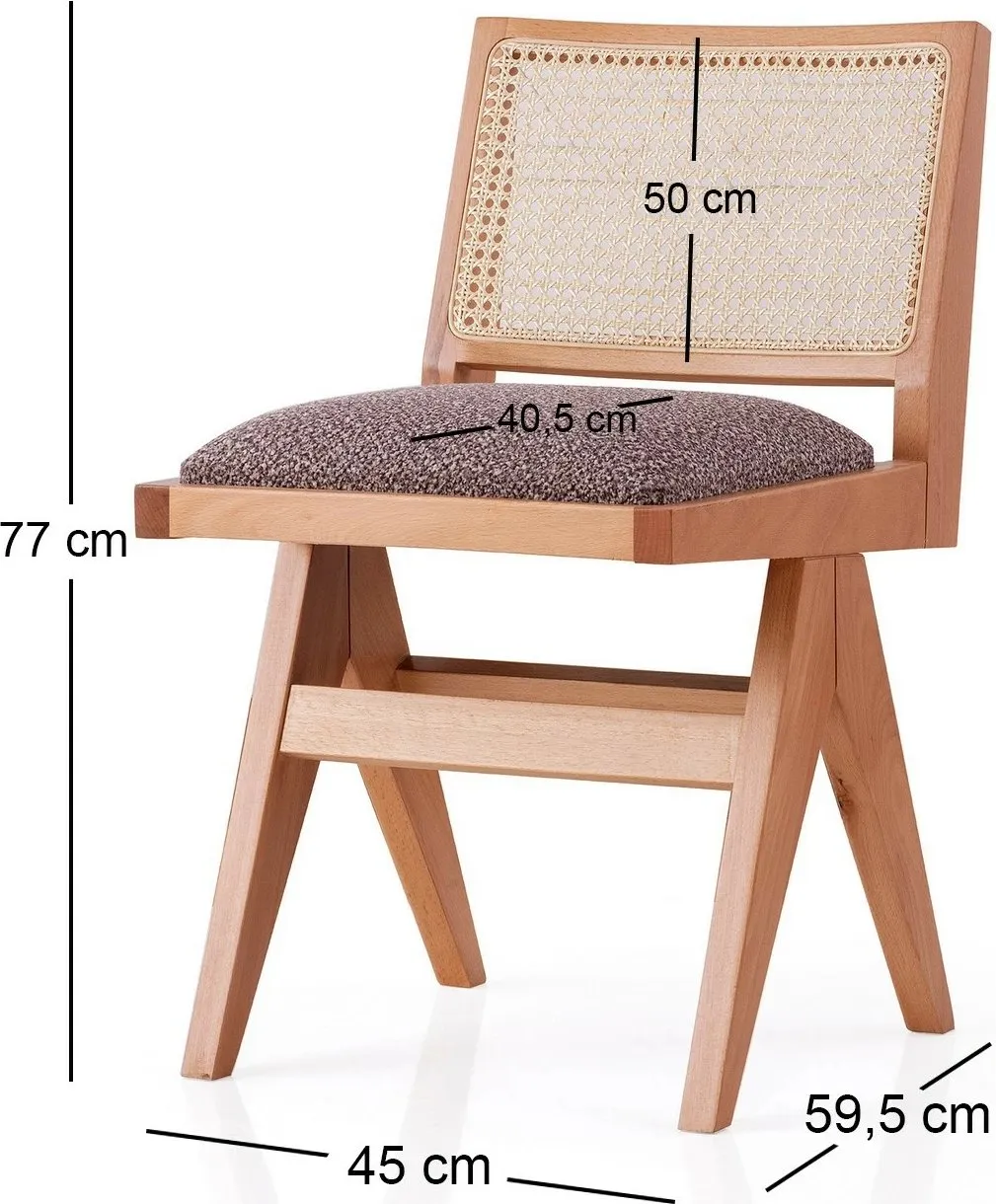 Karrige Skye Decor, formë 4303, dru ahu, ngjyrë lis dhe kafe - 3