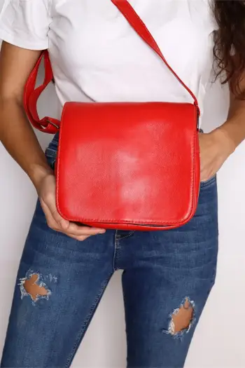 Çantë krahu lëkure origjinale, e kuqe, Zoozie Bags, HDSCKCCCK10001
