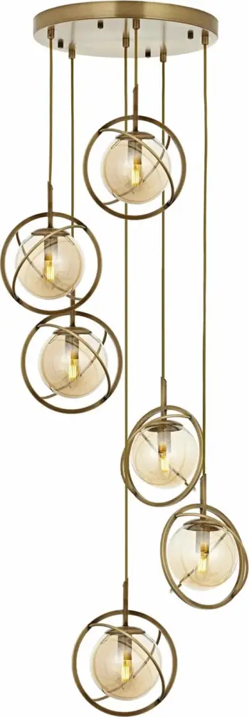 Llambë tavani Opviq, Av-1850-6Et, vintage, 140x40cm
