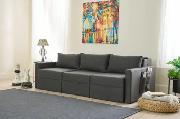 Divan-krevat 3 vendesh, Atelier del Sofa, Saros, ngjyrë antracit