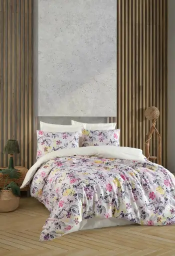 Set mbulesë për jorgan Super King, satin, L'essentiel, Luna, ngjyrë lejla