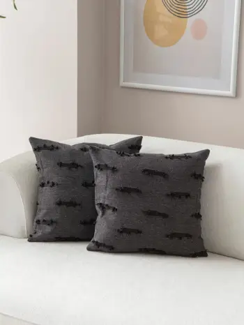 Set mbulesash për jastëkë (2 copë), Evila Originals, Tuffet, e zezë v7
