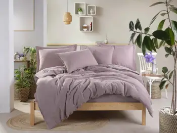 Set mbulesë për jorgan dopio muslin, ngjyrë lejla, L'essentiel