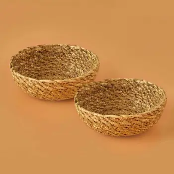 Set shporta prej jute, 2 copë, ngjyrë bezhë, Evila Originals, 241445
