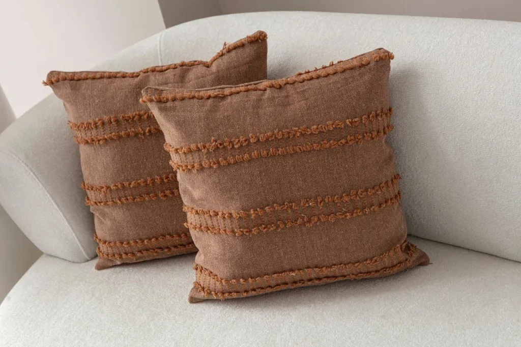 Set mbulesash për jastëk (2 copë), Tuffet, ngjyrë kafe, Evila Originals - 3