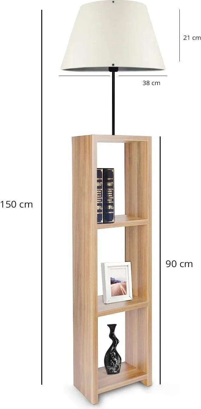 Llambë dyshemeje prej druri, ngjyrë krem, Opviq, AYD-3152 - 3
