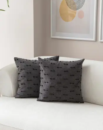 Set mbulesash për jastëkë (2 copë), Evila Originals, Tuffet, e zezë v6