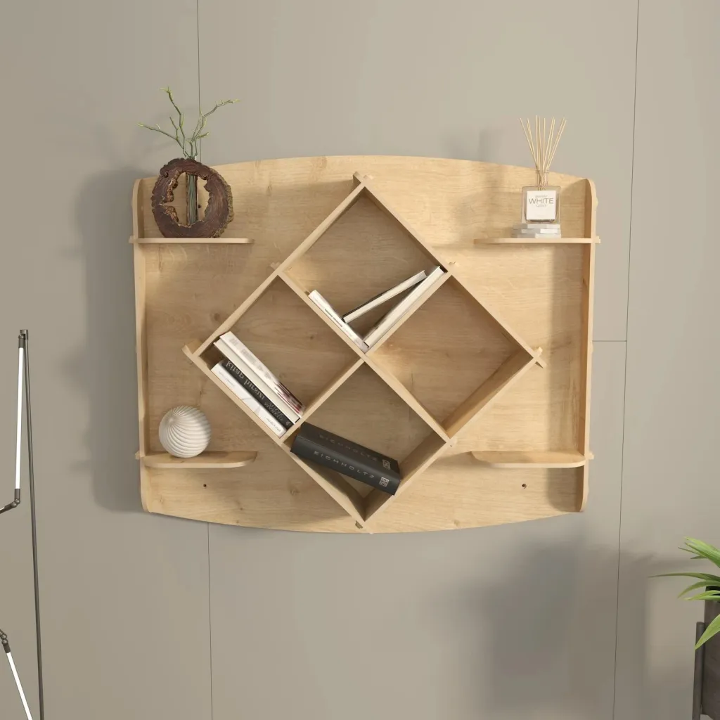 Raft muri, ngjyrë lisi, Skye Decor - 1