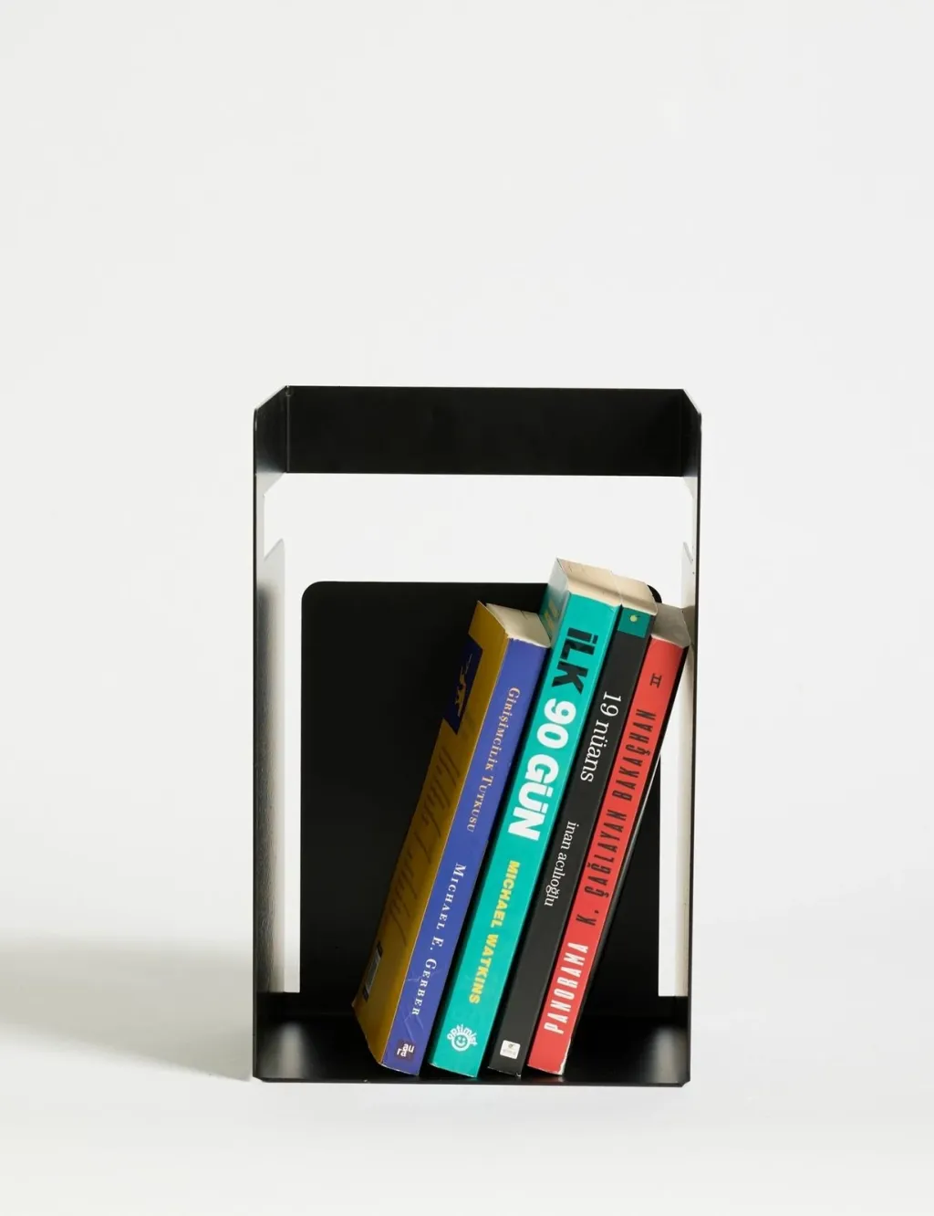 Mbajtës librash Skye Decor, formë kube, ngjyrë e zezë - 1
