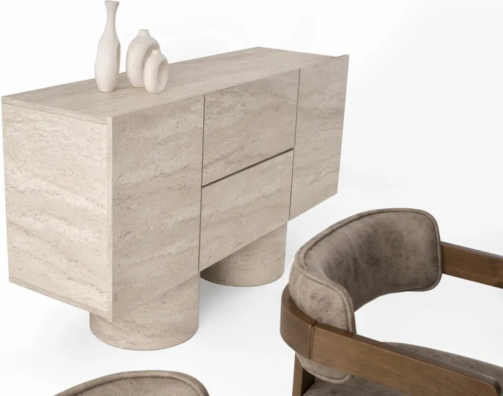 Konsol Skye Decor, ngjyrë travertine, H.Konsol - 6001 - 3