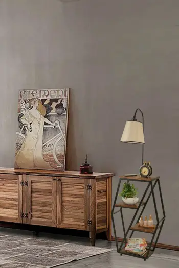 Llambë dyshemeje Opviq, ngjyrë shportë, me raft librash, 8527-4