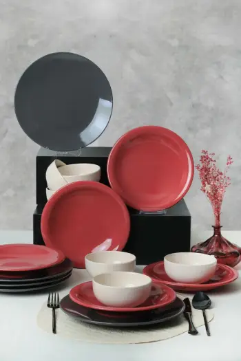 Set enësh për drekë, qeramikë, 18 copë, Hermia Concept, X0001509100000000000000000