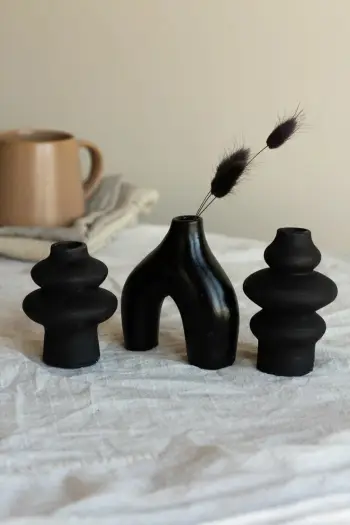 Set objekte dekorative (3 copë), ngjyrë e zezë, Evila Originals, Iskandinav 3