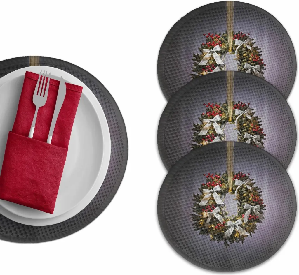 Set 4 copë mbrojtëse tavoline Hermia Concept, shumëngjyrëshe, 37cm - 1