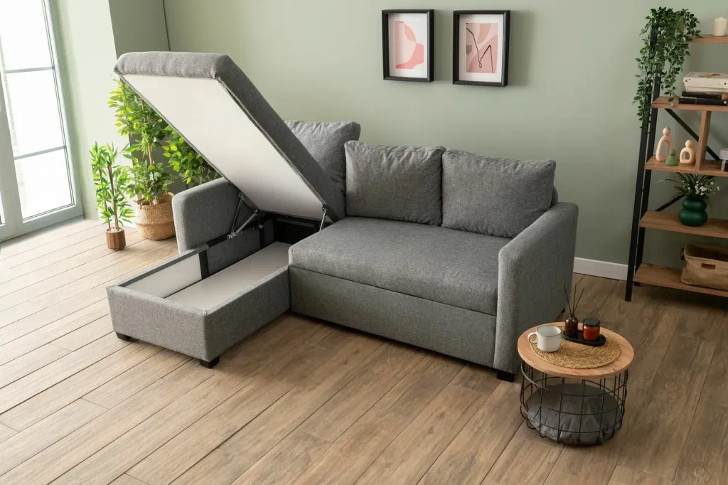 Kënd-sofë krevate Atelier del Sofa, ngjyrë gri e çelët, Kado - 4
