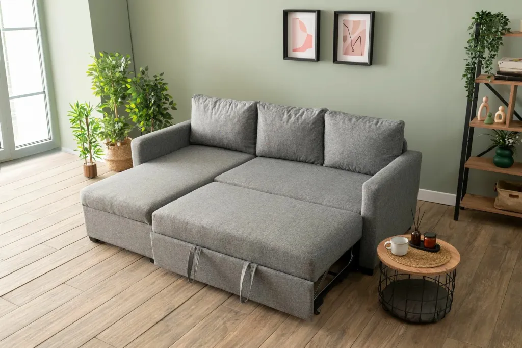 Kënd-sofë krevate Atelier del Sofa, ngjyrë gri e çelët, Kado - 5