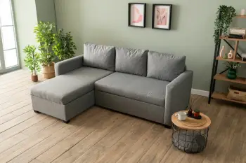 Kënd-sofë krevate Atelier del Sofa, ngjyrë gri e çelët, Kado